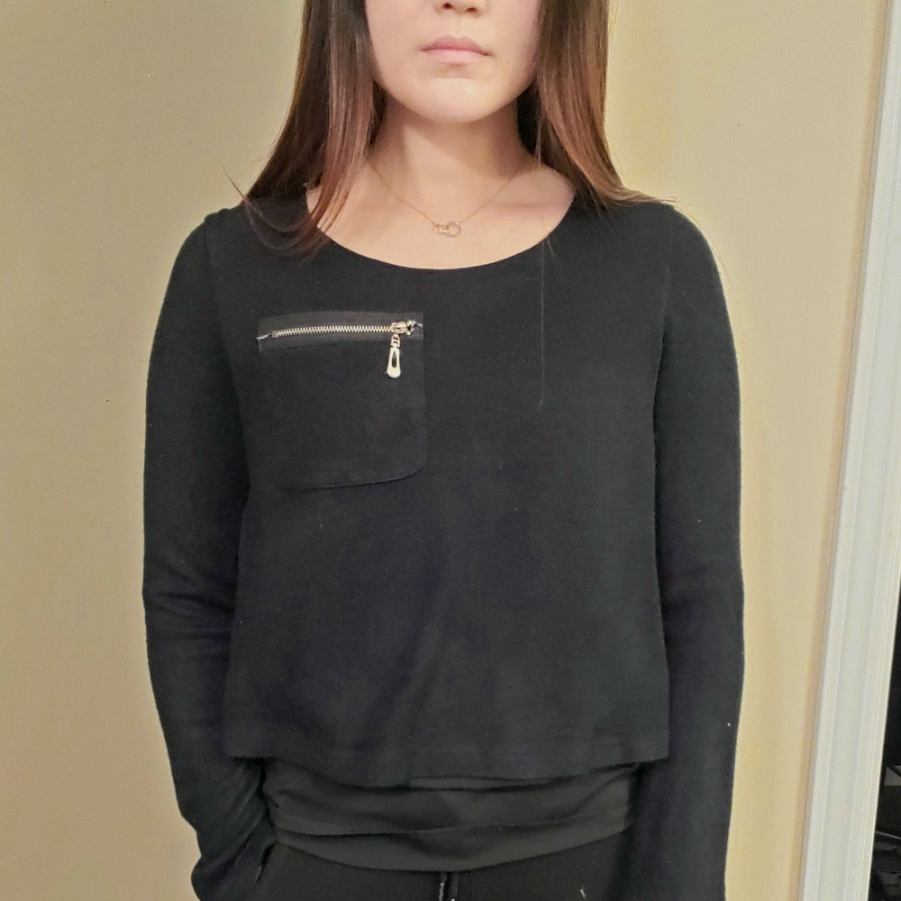 MOCK 2 LAYER SWEATER